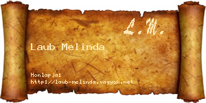 Laub Melinda névjegykártya