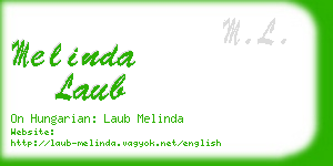 melinda laub business card